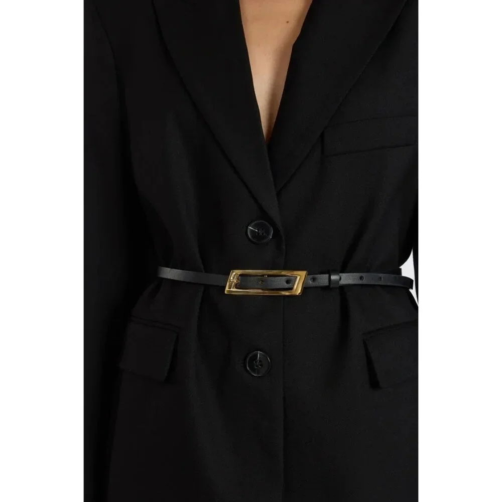Heaven Mayhem Capsule Belt in Black & Gold Small New Womens Skinny Buckle Heaven Mayhem Capsule Belt in Black & Gold | Mercari main image 4